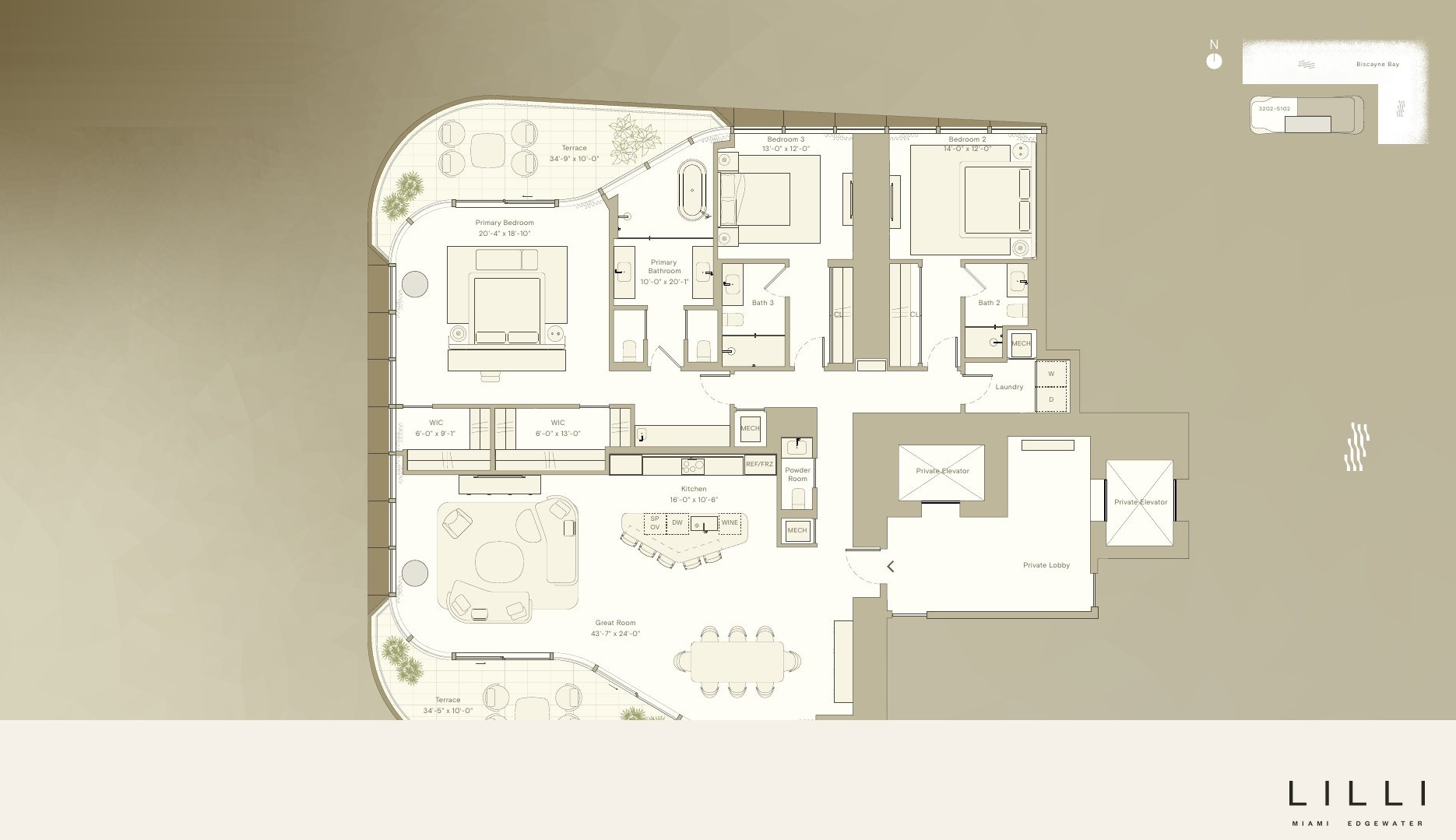 Residence 3202–5102 · 3 Bedrooms