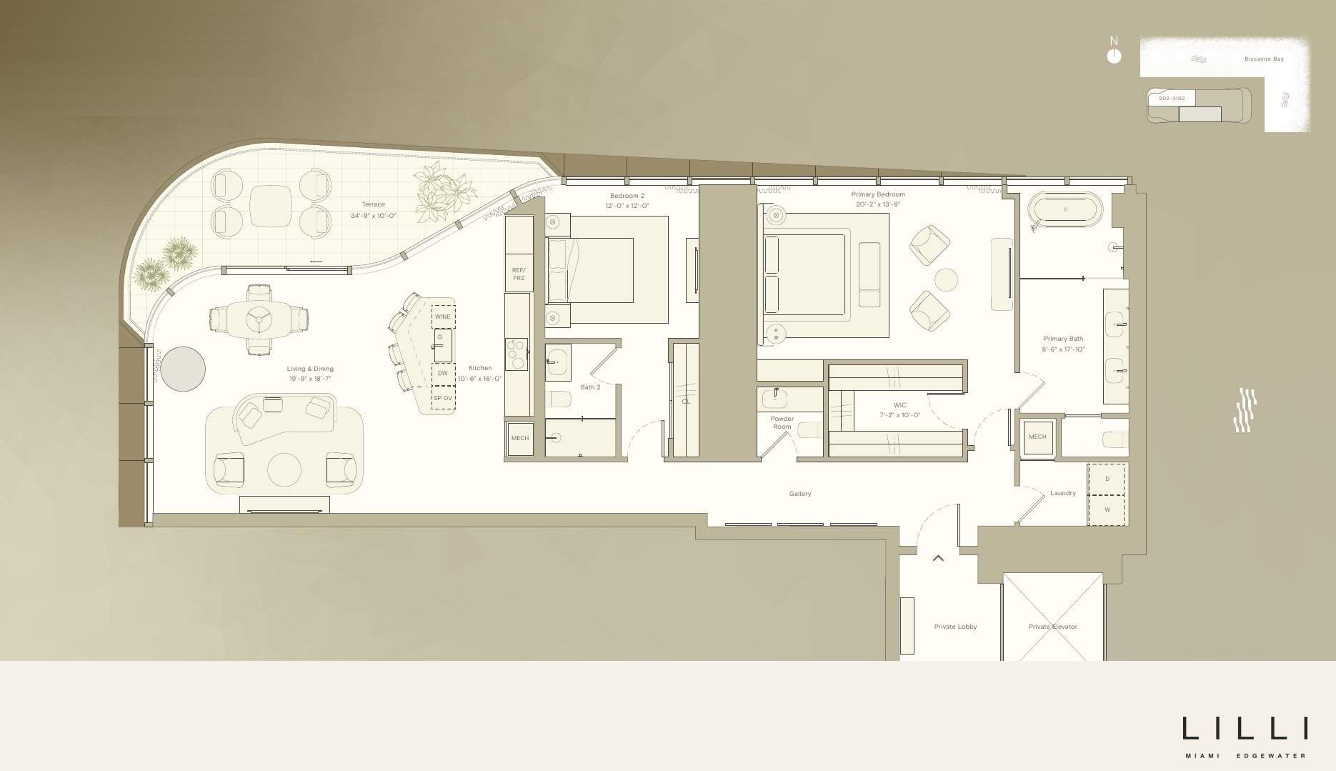 Residence 502–3102 · 2 Bedrooms