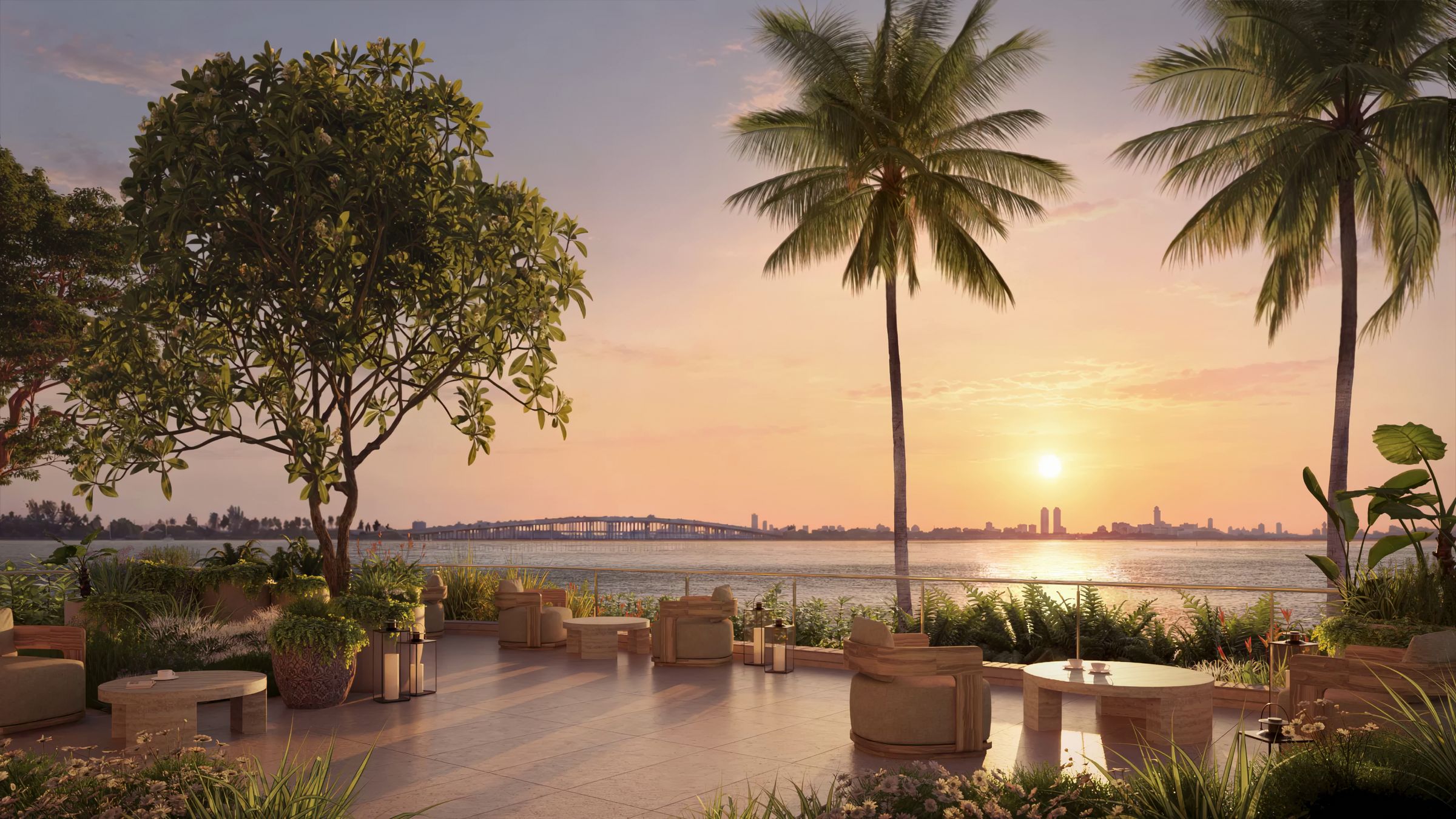LILLI waterfront garden on Biscayne Bay