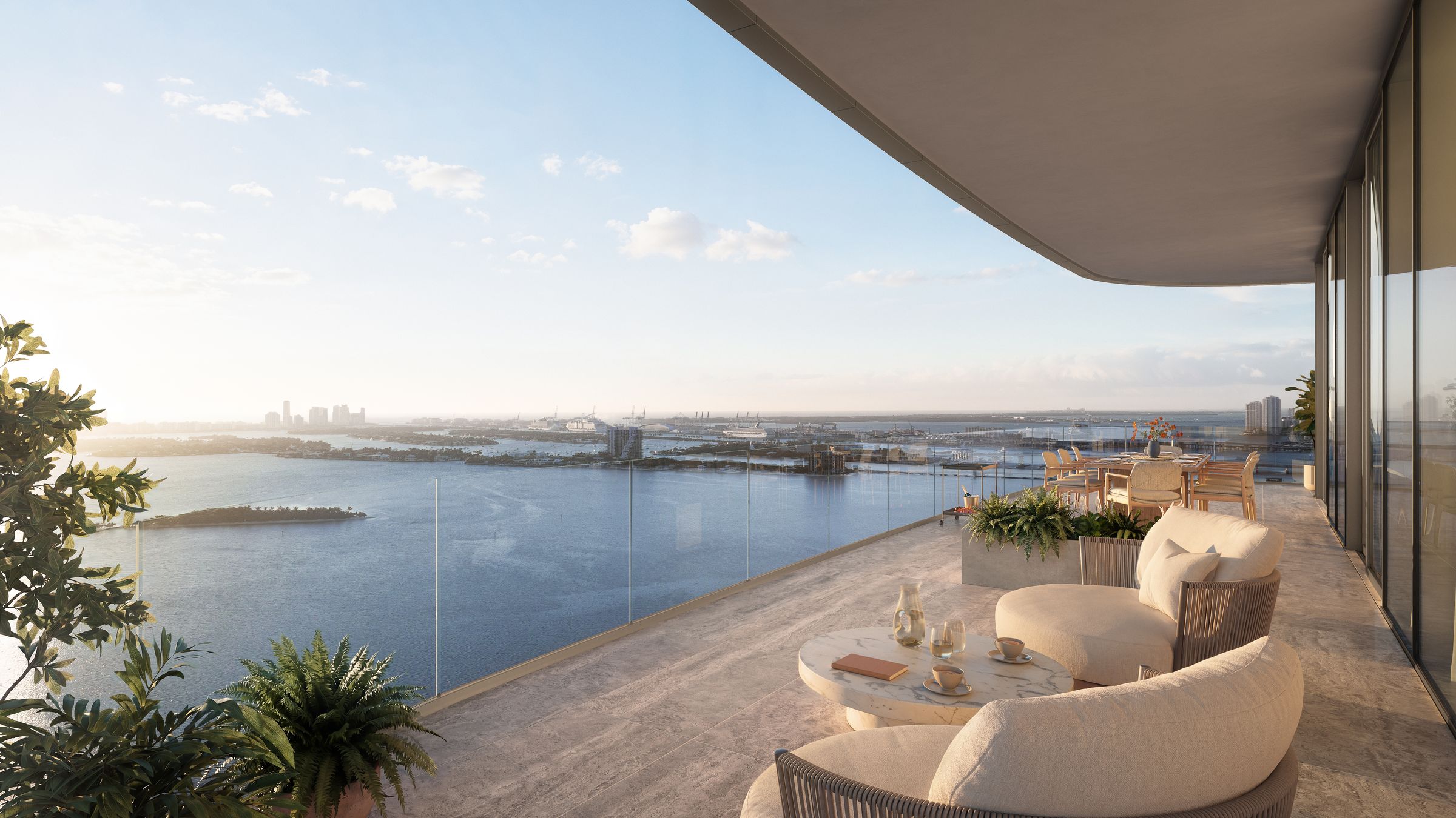 LILLI residence balcony over Biscayne Bay